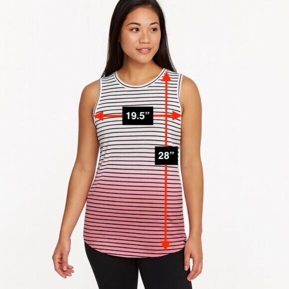SALE The North Face Pink Ombre Striped Tank Top - Picture 2 of 5